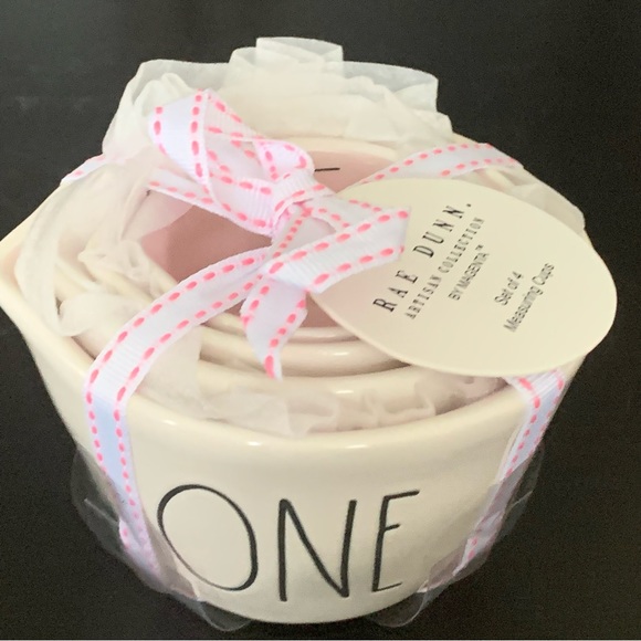 Rae Dunn White & Pink Measuring Cups Set - Picture 7 of 9